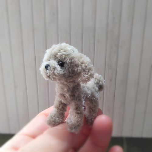 小さいトイプードル（シルバー) ミニチュア モールアート その他