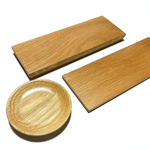 盛り板＆小皿セット 木製 オーク 300mm 盛り皿 寿司下駄 長皿 木工房