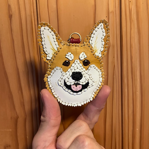 正面コーギーさん（リアルアニマルチャーム） おもちゃ・ペット小物