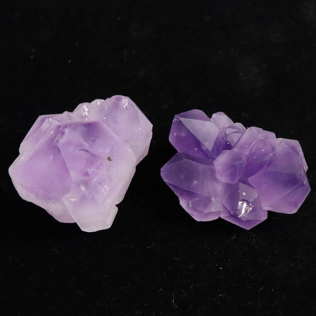 マダガスカル産アメジスト エレスチャル 原石　2個セット 34.4g #69969