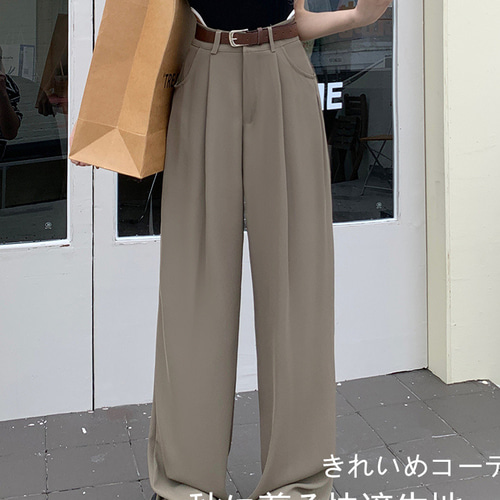 ゆったり垂下感ワイドパンツレディース秋2024新型ファッション