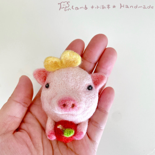 1点限り】羊毛フェルト/ハンドメイド/ぶた/イルカ/干支/ペット 