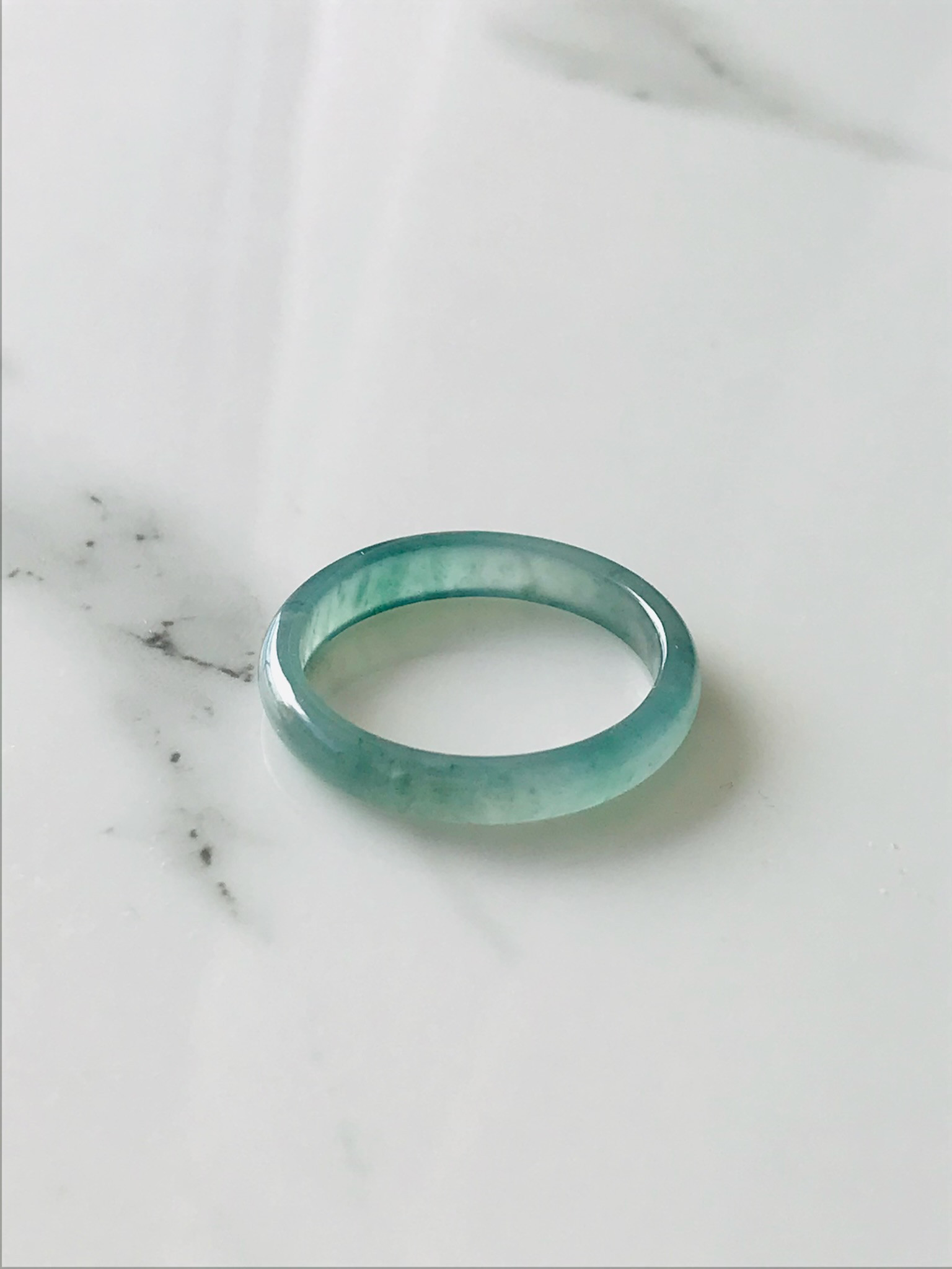 [R15-027］ ジェイド　JADE ヒスイ　本翡翠　くりぬき　リング　天然石　一点物　グアテマラ産　16号