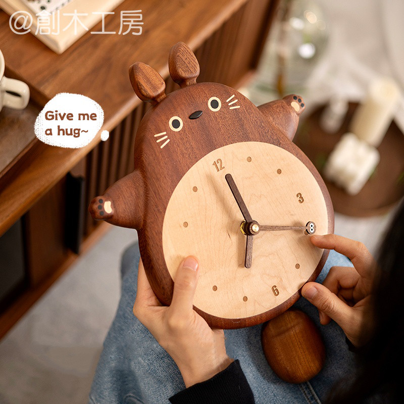 【秋☆新作】木製 掛け時計 壁掛け 壁面飾り カフェ風 インテリア雑貨 リラックス 癒し アート 新生活 誕生日