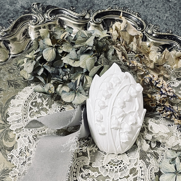 すずらん  オーバル型 ◆ 鈴蘭 アロマストーン 3枚目の画像