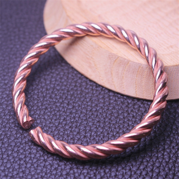銅ジュエリー ハンドメイド 手作り 純銅 ブレスレット 関節炎 バングル