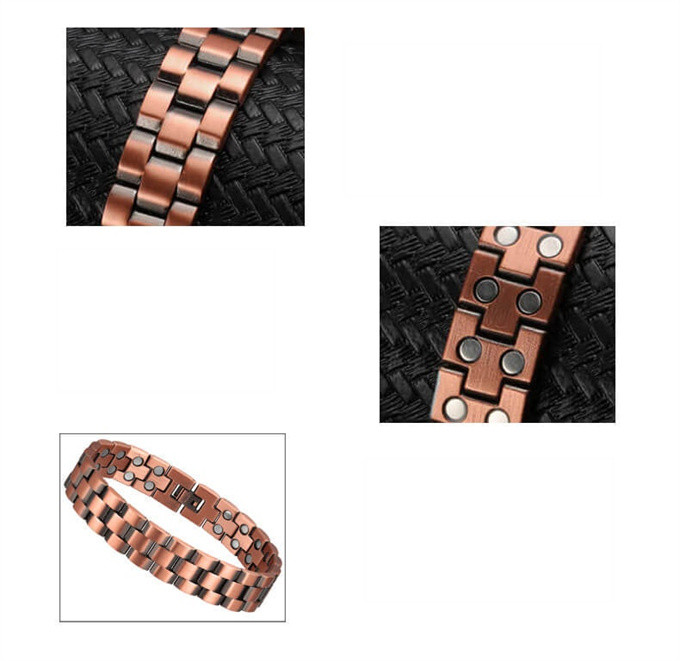 電磁波対策 純銅製ジュエリー 純銅磁気ブレスレット  ハンドメイド 手作り血行促進 疲労回復 痛みの軽減  SSP023