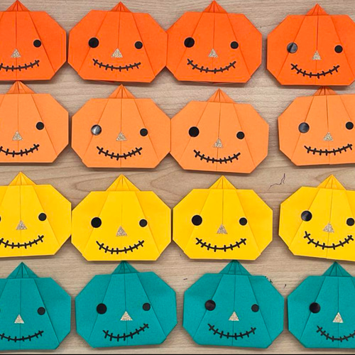 カボチャ ハロウィン 折り紙 ハンドメイド 壁面飾り 秋 その他
