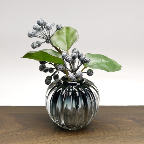 丸モール一輪挿し（黒） 一輪挿し・花瓶・花器 創作ガラス寺田 通販