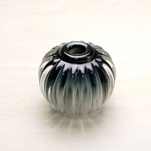 丸モール一輪挿し（黒） 一輪挿し・花瓶・花器 創作ガラス寺田 通販