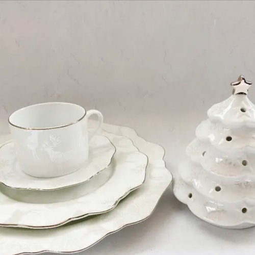 ポーセラーツ】クリスマスツリーキャンドルライト キャンドル