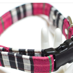 犬用首輪＊バーバリー風チェック ベージュ＊ リード・首輪 きら☆きら