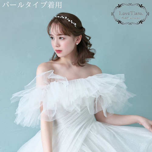 アーチカチューシャ＆イヤリング/ピアスset KA-33|結婚式 ウエディング