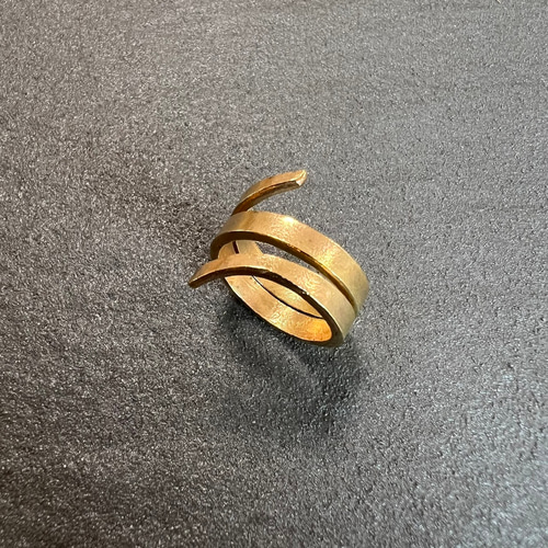 Creema限定 真鍮リング アンティークゴールド BR008 指輪・リング