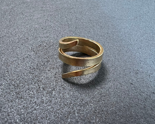 Creema限定 真鍮リング アンティークゴールド BR008 指輪・リング