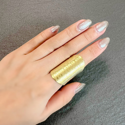 Creema限定 真鍮リング アンティークゴールド  送料無料 BR009 1枚目の画像