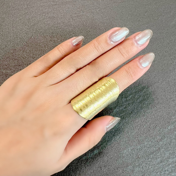 Creema限定 真鍮リング アンティークゴールド  送料無料 BR009 1枚目の画像