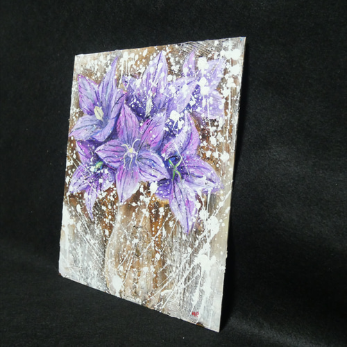 油絵 油彩 油彩画 絵 絵画【キキョウ】 絵画 HR 通販 18174481