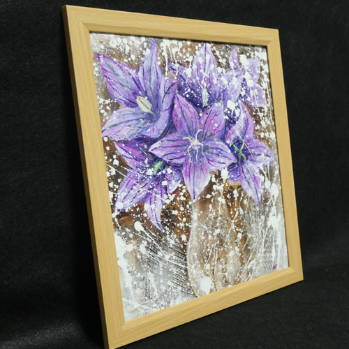 油絵 油彩 油彩画 絵 絵画【キキョウ】 絵画 HR 通販 18174481