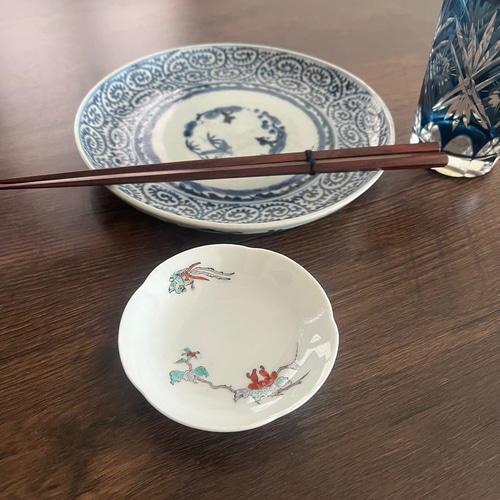 十二代柿右衛門鳳凰変形豆皿1枚 薬味皿・豆皿 antique art