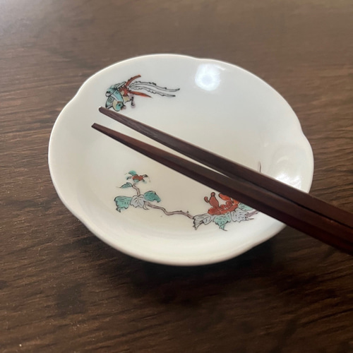十二代柿右衛門鳳凰変形豆皿1枚 薬味皿・豆皿 antique art