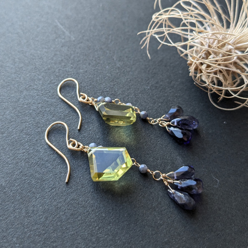 ツナギ様 ラスト1点☆アメトリン リーフカービングピアス ツナギ様 ラスト1点☆アメトリン リーフカービングピアス 【公式通販】