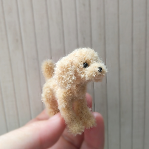 小さいトイプードル（ホワイト) ミニチュア モールアート その他