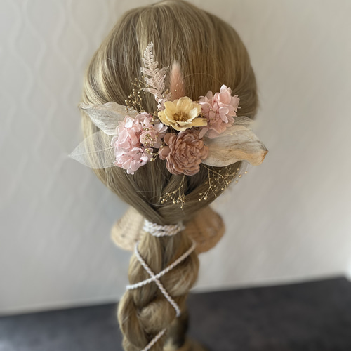 ヘッドドレス(ピンクベージュ) ヘッドドレス（アクセサリー） アトリエ
