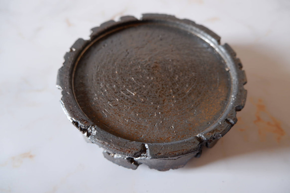 5号黒金彩鉢台569　塊根植物　多肉植物　盆栽　植木鉢　作家鉢　鉢皿　沖縄 4枚目の画像