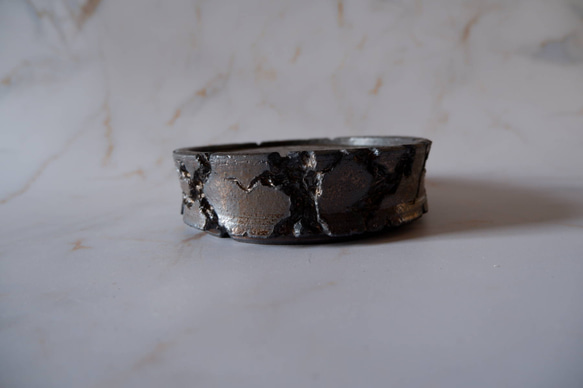 5号黒金彩鉢台569　塊根植物　多肉植物　盆栽　植木鉢　作家鉢　鉢皿　沖縄 3枚目の画像