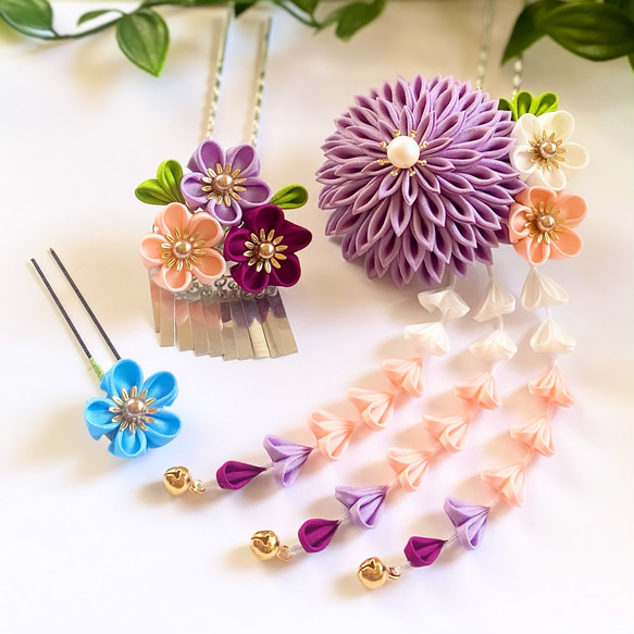 上質な髪飾りで豊かなハレの日を～ 七五三髪飾り7歳様向け つまみ細工