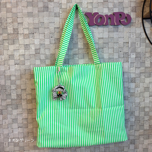 topologie トートバッグ グレー/ネオンイエロー Loop Tote ループトート / Moss / 10mm Neon Yellow Solid