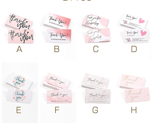 Q1169-A 50枚 Thank youカード サンキューカード サンクスカード