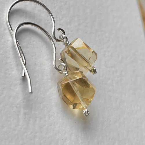 105s シトリン silver925 ピアス イヤリング ピアス（スタッド・一粒