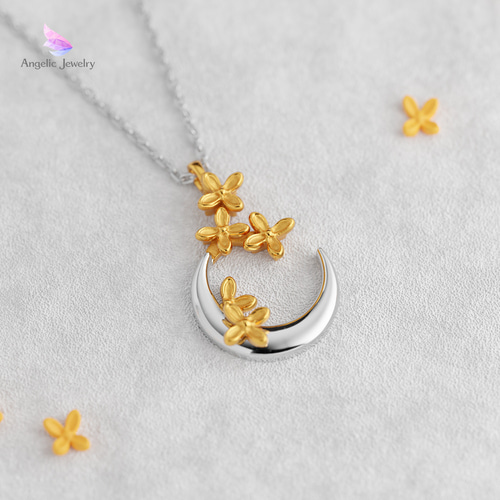 月に咲く花 -金木犀ネックレス- ネックレス・ペンダント Angelic