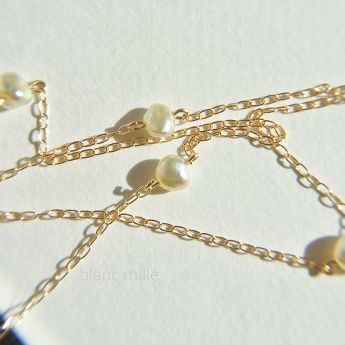 No.1967○*アコヤ芥子パール K18ステーションネックレス○*18金