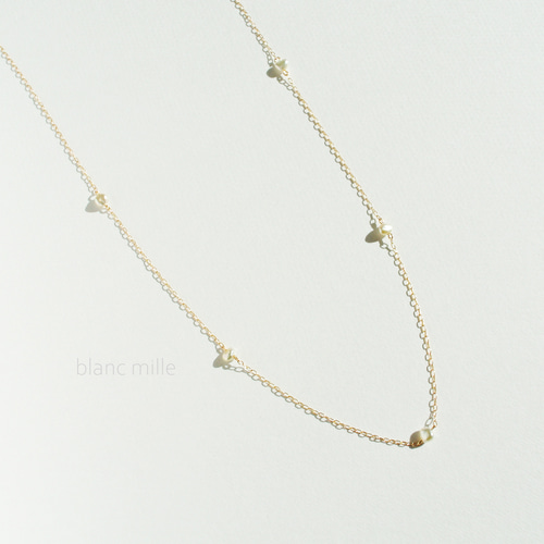 No.1967○*アコヤ芥子パール K18ステーションネックレス○*18金