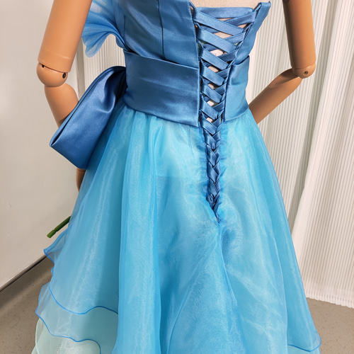 送料無料！パーティードレス 演奏会/音楽会 ブルー グラデーション  