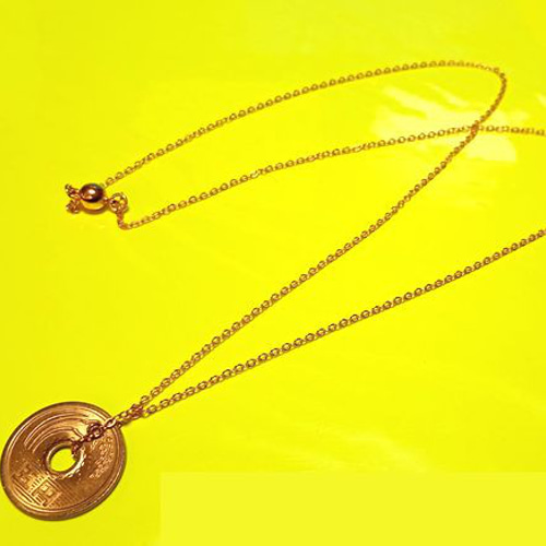 本物の5円玉ネックレス ペンダント 日本 ジュエリー5円硬貨海外外国の