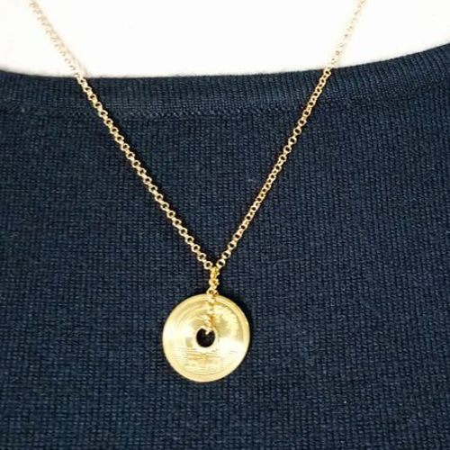 本物の5円玉ネックレス ペンダント 日本 ジュエリー5円硬貨海外外国の
