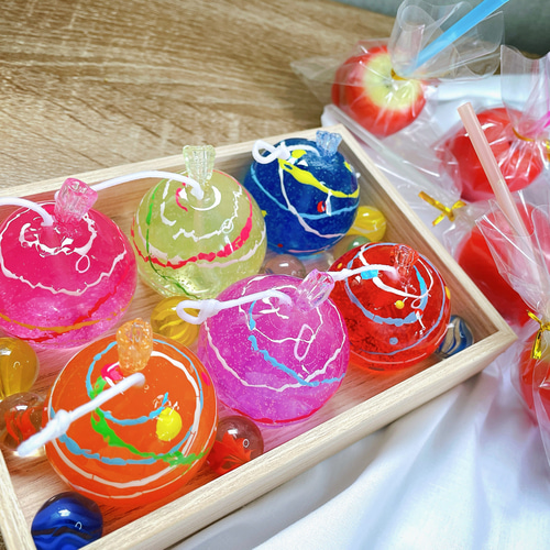 夏の季節飾り たこ焼き リンゴ飴 水ヨーヨー 夏祭り ちりめん ハンドメイド s320x214_9b8e34b871b543120c57.jpg