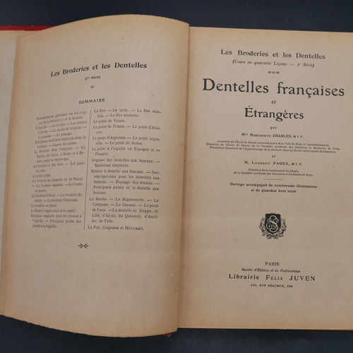 Dentelles レースに関する本　アンティークレース　大型本　フランス語 Dentelles レースに関する本 アンティークレース 大型本