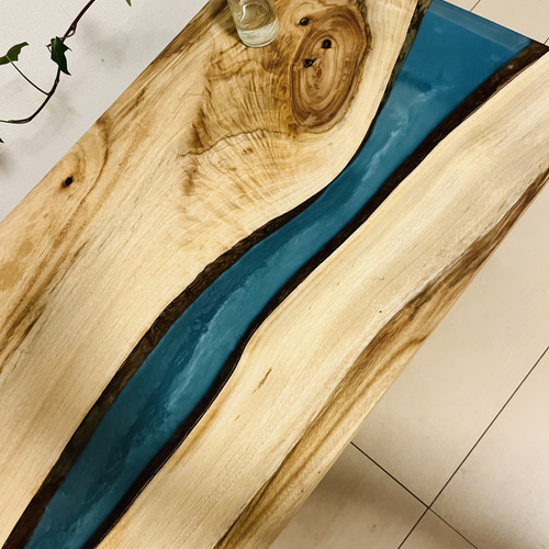 ローテーブル リバーテーブル レジンテーブル くすのき 楠木 ロー  