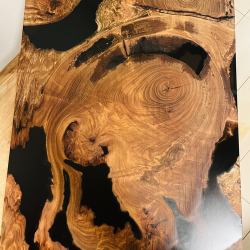 レジンボード ウッドレジン 欅 けやき テーブル天板 ロー