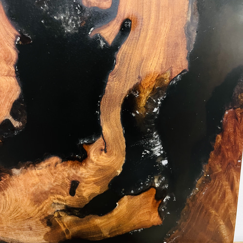 レジンボード ウッドレジン 欅 けやき テーブル天板 ローテーブル