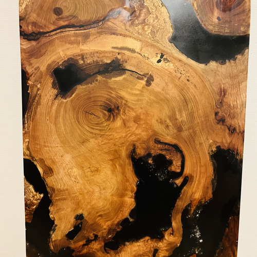 レジン　ローテーブル　欅　無垢材 レジンローテーブル | ichibuya