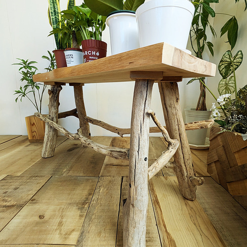 限定1台！古杉1枚板と流木の GardenTable＆Bench