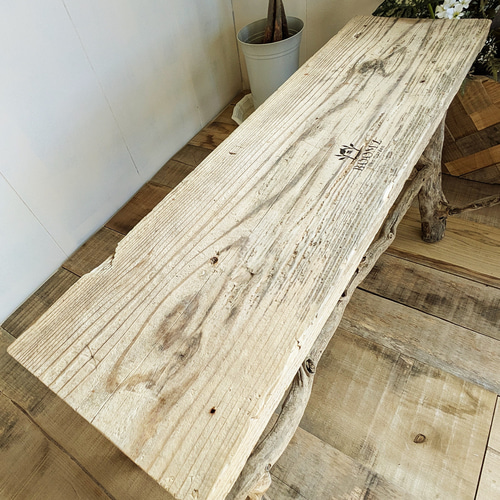 限定1台！古杉1枚板と流木の GardenTable＆Bench（杉足場板専門