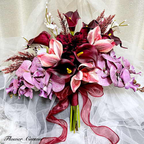 アーティフィシャルフラワーブーケ ウェディングブーケ 結婚式