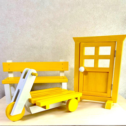 幅広折りたたみベンチ＞ 木製雑貨 ペット 撮影用 ガーデニング雑貨